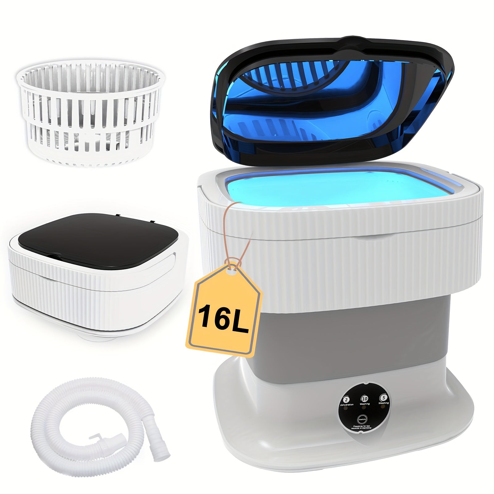 Mini Portable Washing Machine Small  423gal Portable Mini Washing Machine With Spin Mini Lavadora Portatil Washer Foldable Small Washing Machine Portable Used For Travel Baby Underwear Sock