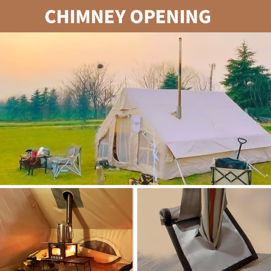 Spacious 8Person Khaki Tent Easy Waterproof Camping