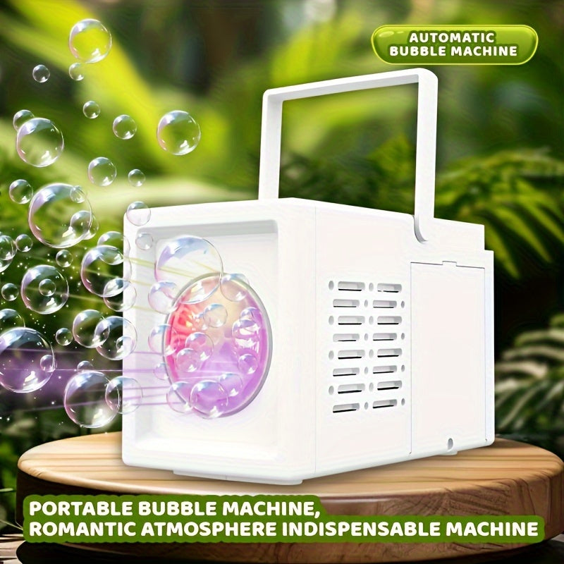 Automatic Portable MultiHole Bubble Machine for Weddings Parties  Outdoor Events  WhiteBlack