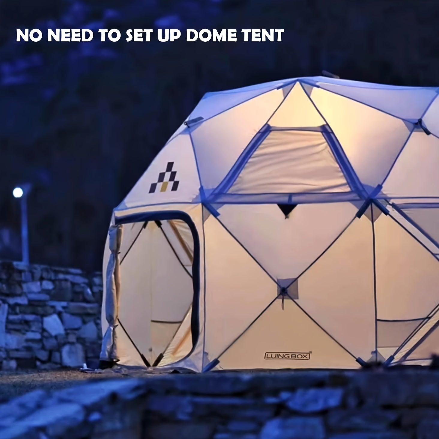 Easy Setup Dome Tent  Portable FastFold Waterproof Oxford Cloth Camping Tent for 6 People AllSeason Use Zippered Entry Ideal for Outdoor Adventures Camping Gear Tent  Easy Setup Tent  Durable Zippers